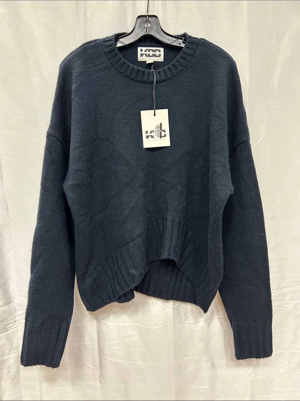 KBB by Kahlana Wool Blend Navy Sweater - Women's Size Medium NWT